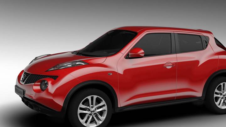 Side Pose Of 2011 Nissan Juke In Red